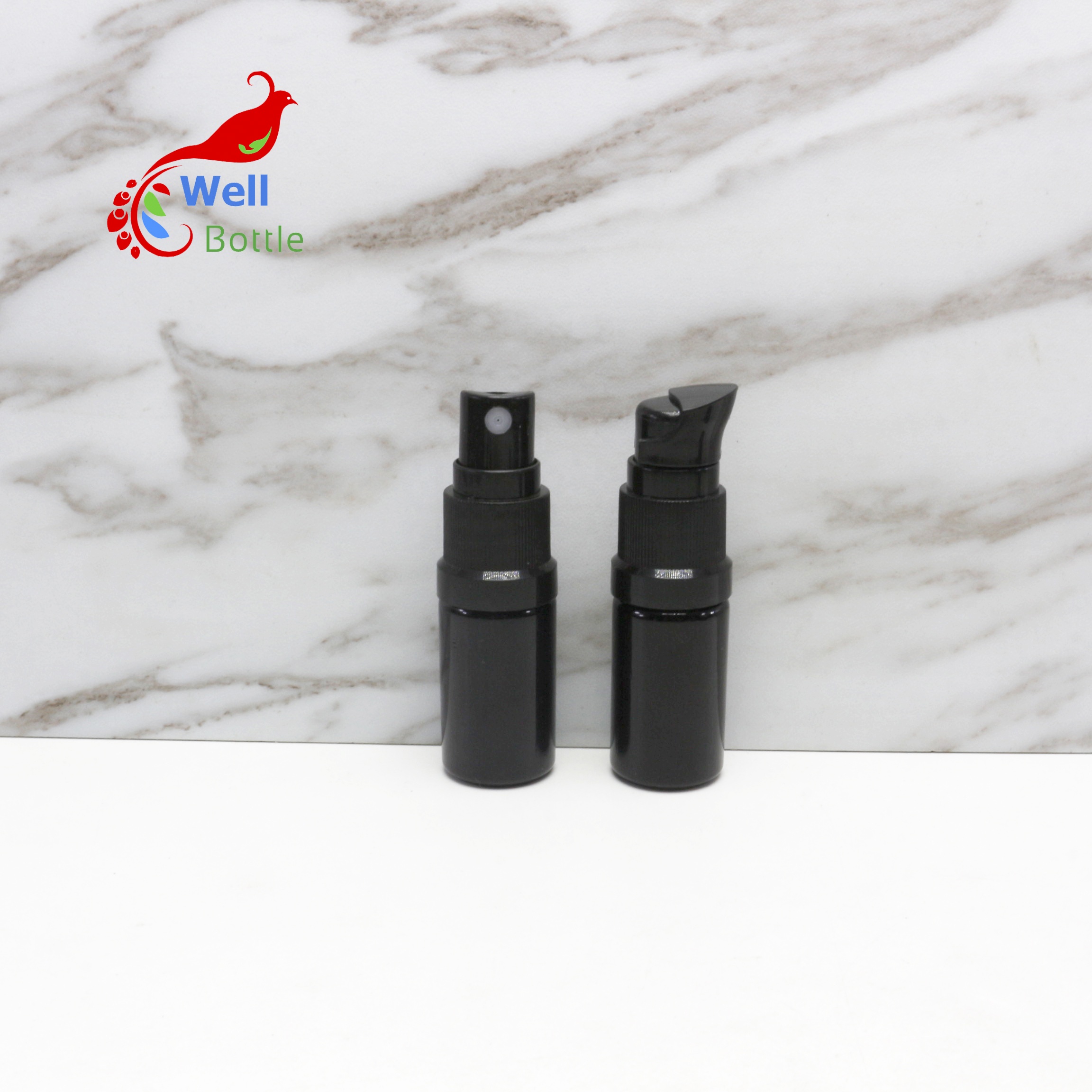 5ml 10ml 15ml 30ml 50ml 60ml 100ml glass dropper bottle cbd oil essential oil uv black glass bottle with pump VJ-888C