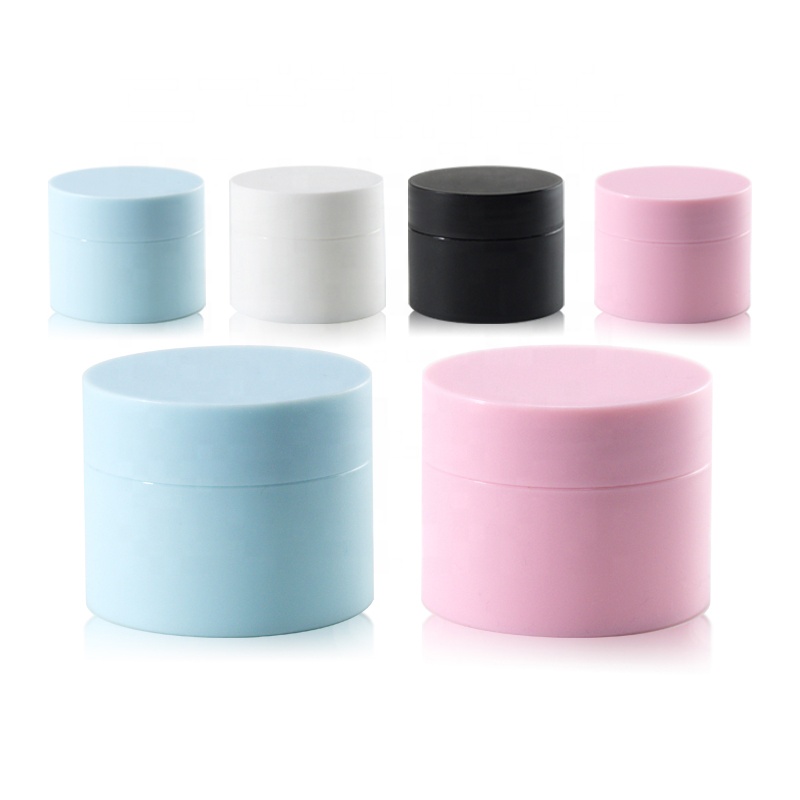 5ml 10ml 15ml 30ml 50ml Matte White Black Pink PP Face Mask Container Double Wall Plastic Jars for Cream Lotion