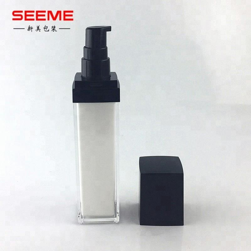5ml 10ml 15ml 30ml 50ml Square acrylic jars and bottle for cosmetic cream packaging