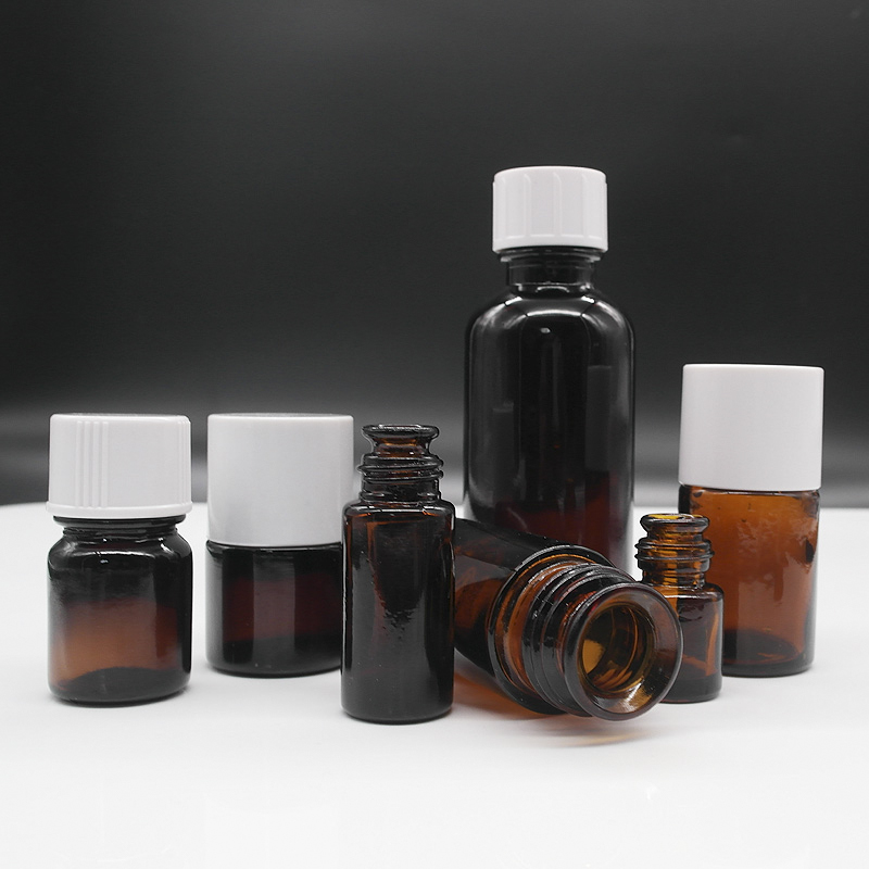 5ml 10ml 15ml 30ml 60ml 125ml glass bottle bell mouth amber Essential glass oil bottle