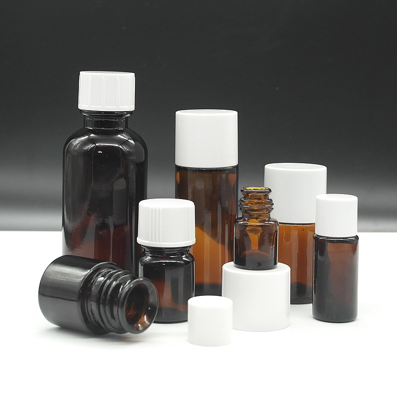 5ml 10ml 15ml 30ml 60ml 125ml glass bottle bell mouth amber Essential glass oil bottle