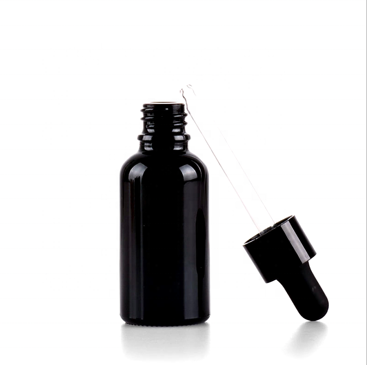 5ml 10ml 15ml 30ml Black Glass Empty Eye Dropper Bottles