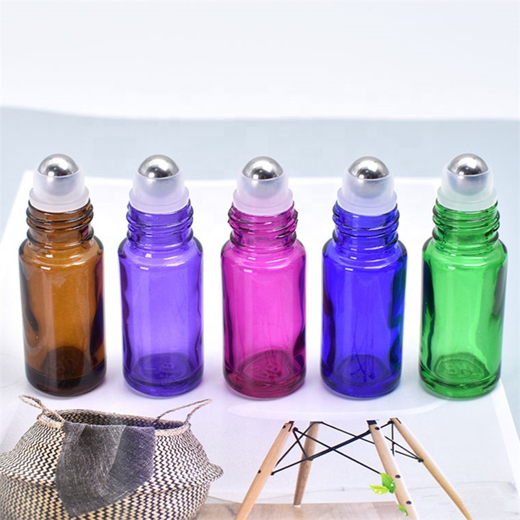 5ml 10ml 15ml 30ml Frosted glass roll on bottle for sale