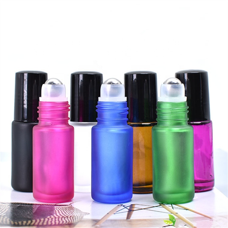 5ml 10ml 15ml 30ml Frosted glass roll on bottle for sale