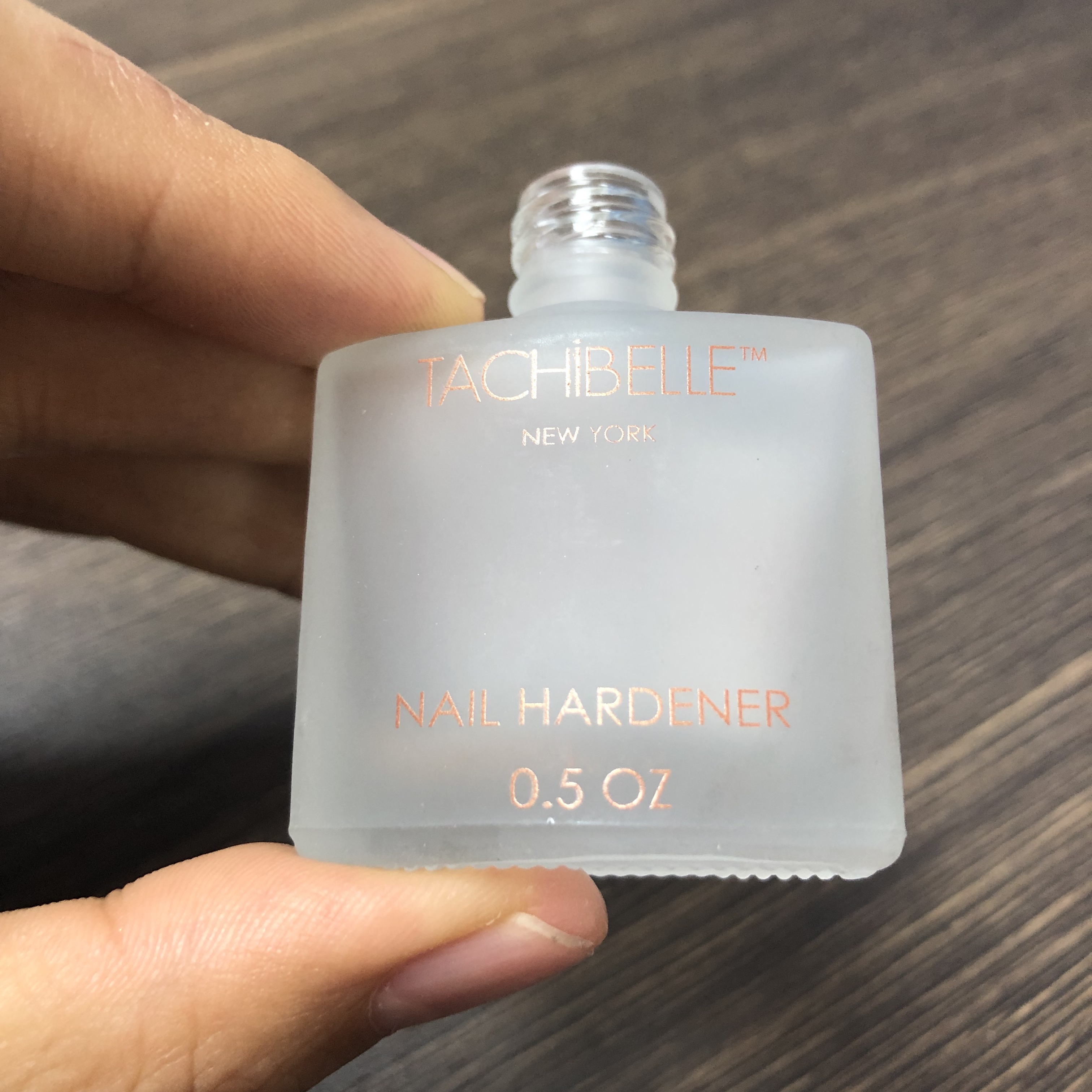 5ml 10ml 15ml 30ml frosted clear nail polish glass bottle with 13mm neck finish and rose golden foil printing