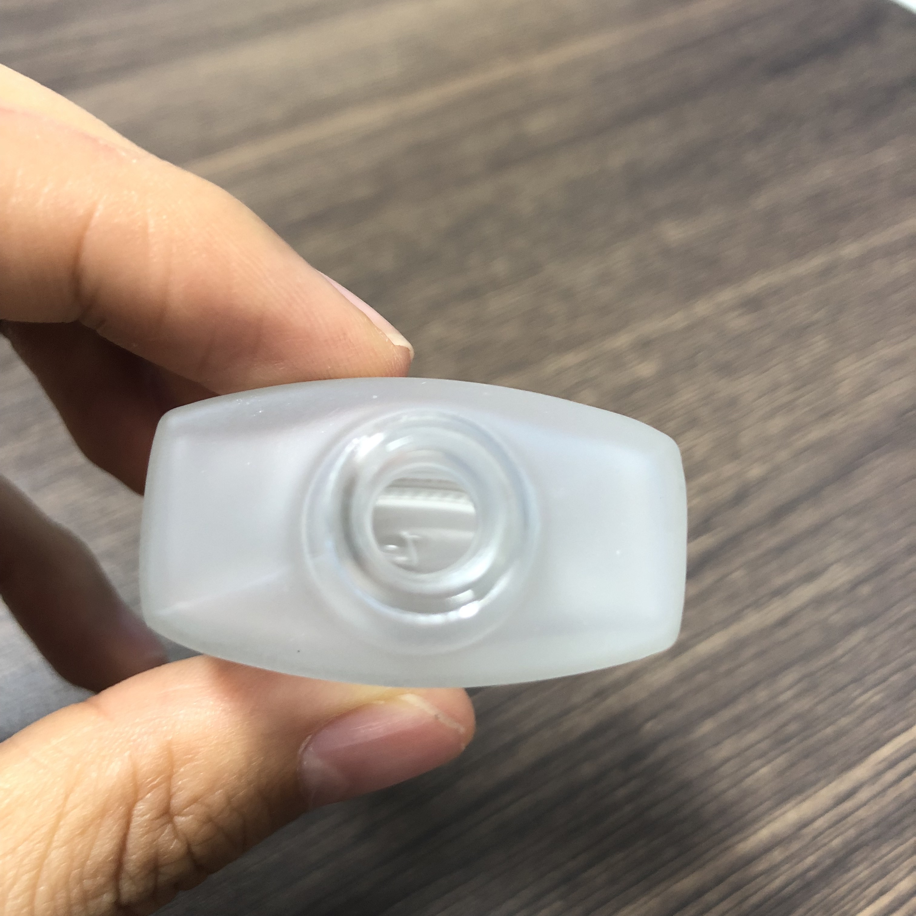 5ml 10ml 15ml 30ml frosted clear nail polish glass bottle with 13mm neck finish and rose golden foil printing