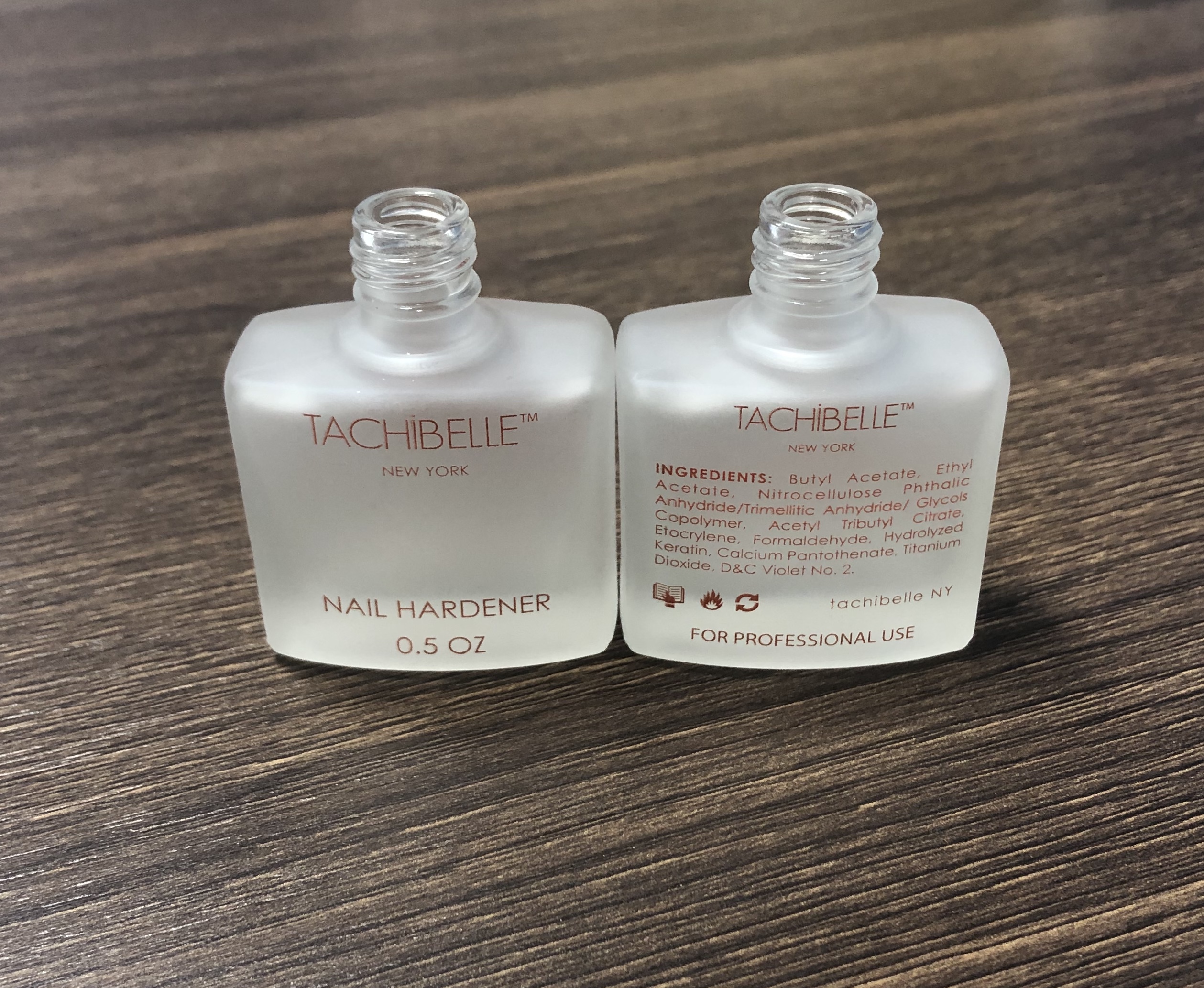 5ml 10ml 15ml 30ml frosted clear nail polish glass bottle with 13mm neck finish and rose golden foil printing