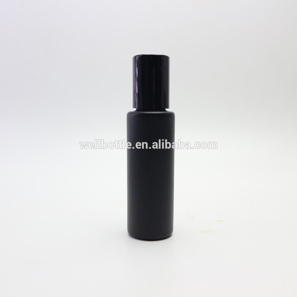 5ml 10ml 15ml Black matte glass roll on bottles black frosted glass roller ball bottles Roller-017RL