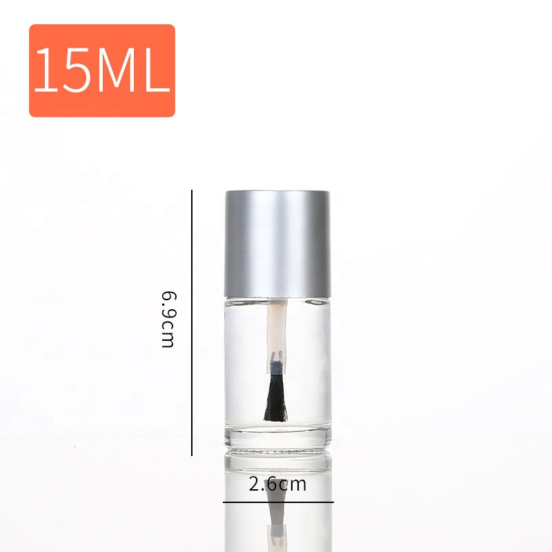 5ml 10ml 15ml Clear Glass Nail Polish Bottle with Brush