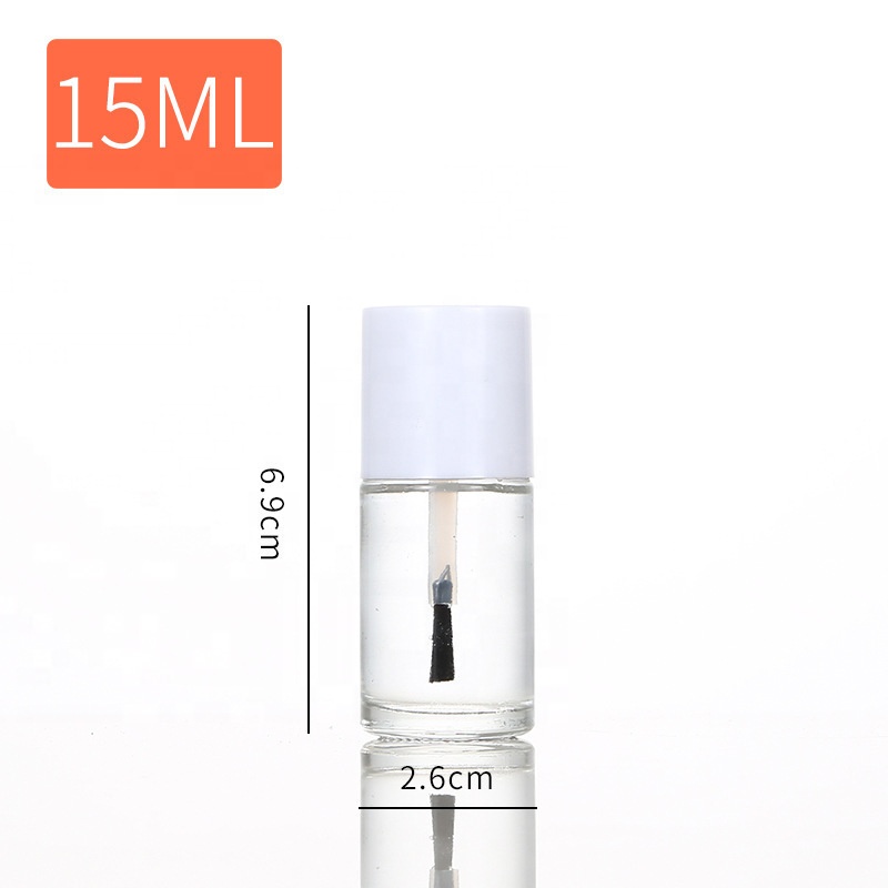 5ml 10ml 15ml Clear Glass Nail Polish Bottle with Brush