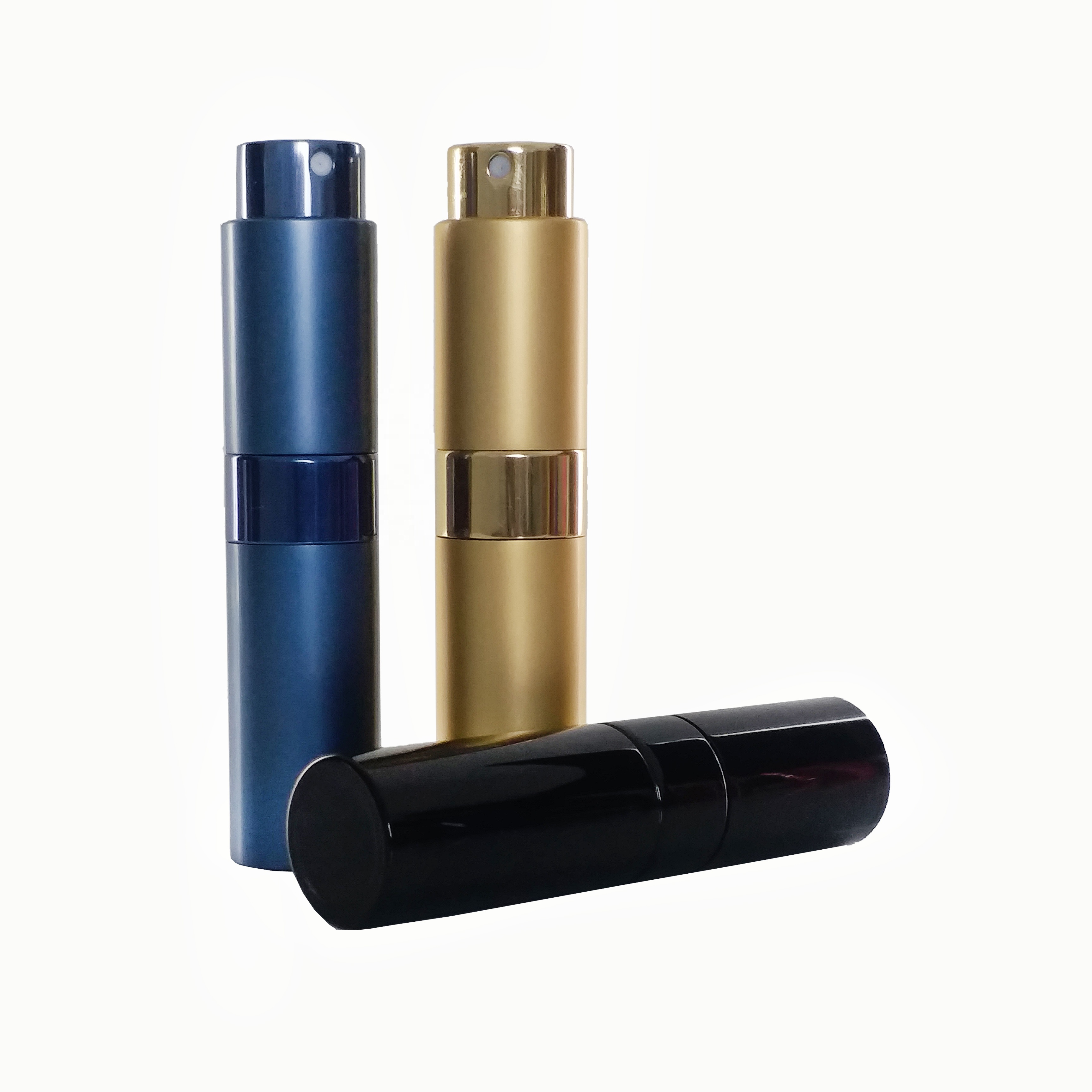 5ml 10ml 15ml Twist Up Refillable Aluminum Perfume Atomizer Spray Bottle