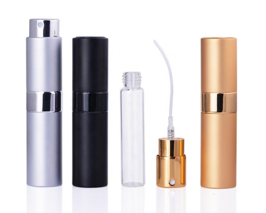 5ml 10ml 15ml Twist Up Refillable Aluminum Perfume Atomizer Spray Bottle