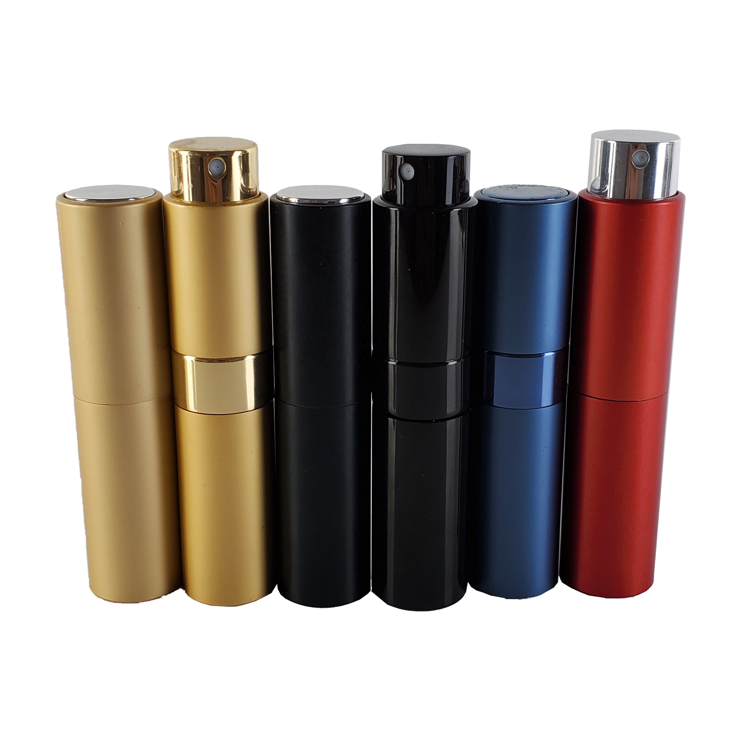 5ml 10ml 15ml Twist Up Refillable Aluminum Perfume Atomizer Spray Bottle