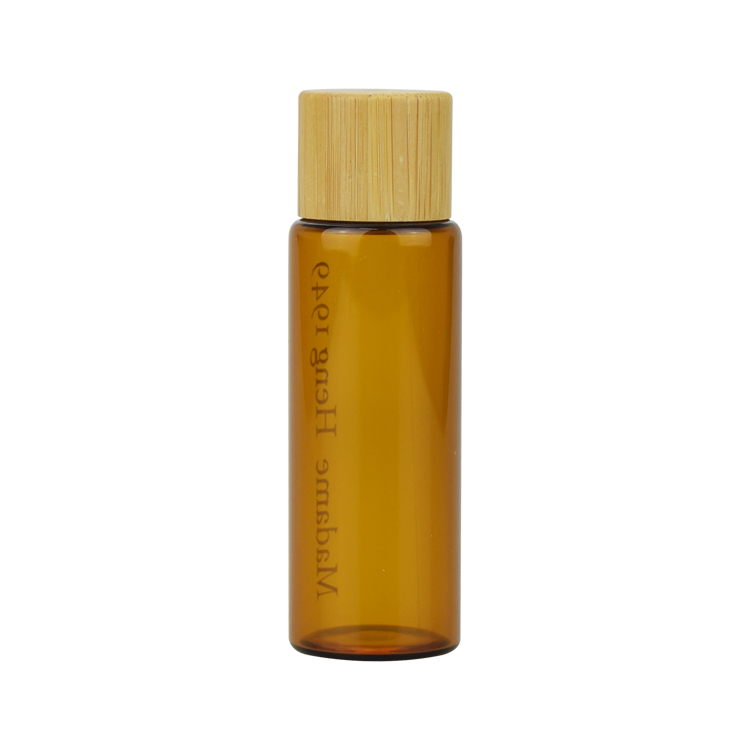 5ml 10ml 15ml amber glass bottles with bamboo caps essential oil amber bottle wholesale