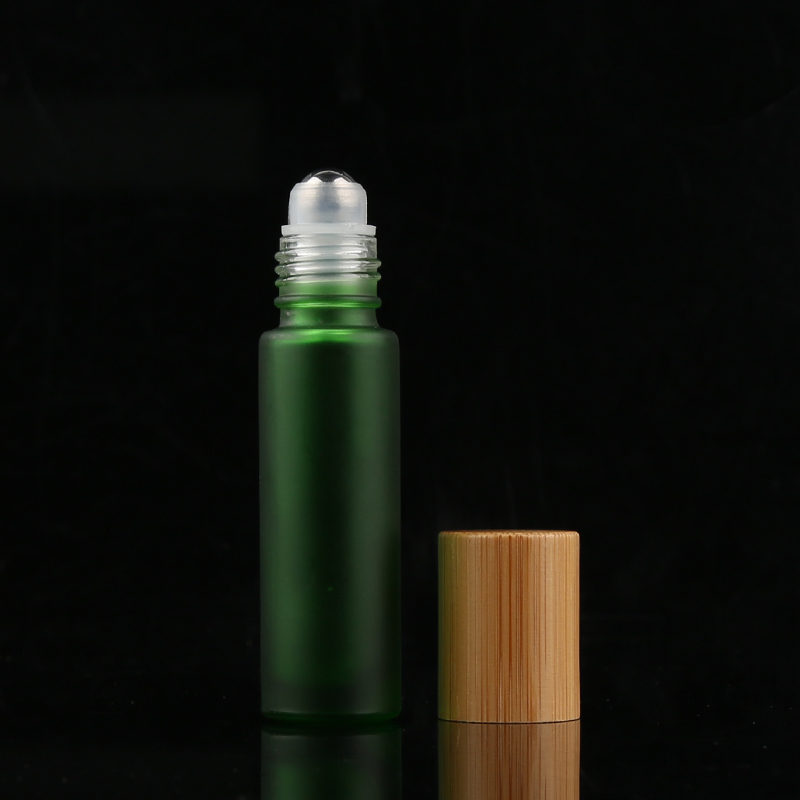 5ml 10ml 15ml bamboo roll on bottle with Steel Ball glass roll-on bottles