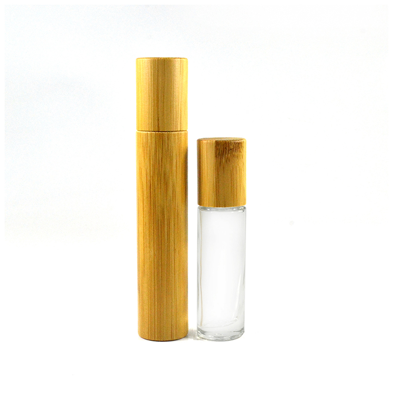 5ml 10ml 15ml bamboo roll on bottle with steel ball
