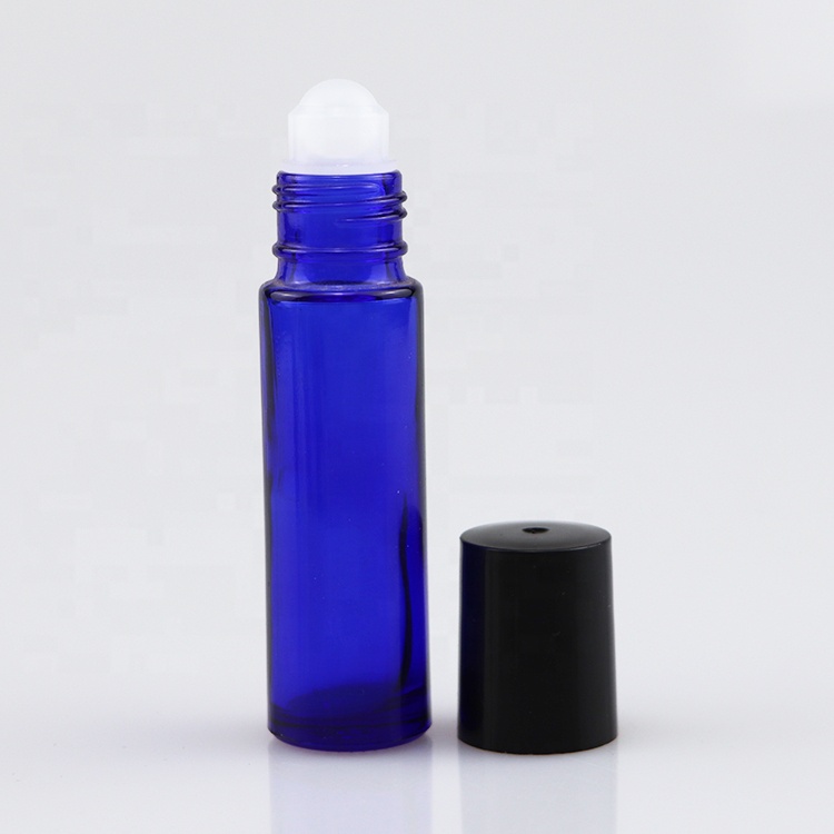 5ml 10ml 15ml  clear amber blue glass roll on glass bottle liptint roller bottles with plastic or aluminum cap in stock