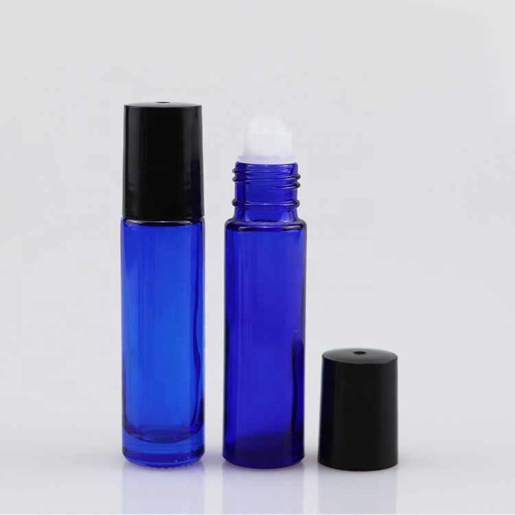 5ml 10ml 15ml clear amber blue glass roll on glass bottle liptint roller bottles with plastic or aluminum cap in stock