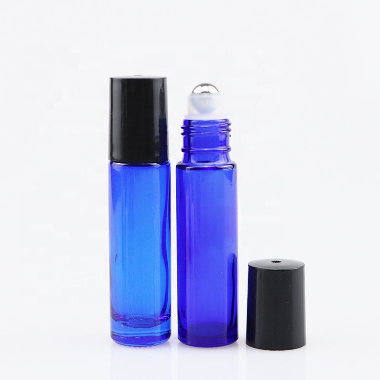 5ml 10ml 15ml clear amber blue glass roll on glass bottle liptint roller bottles with plastic or aluminum cap in stock