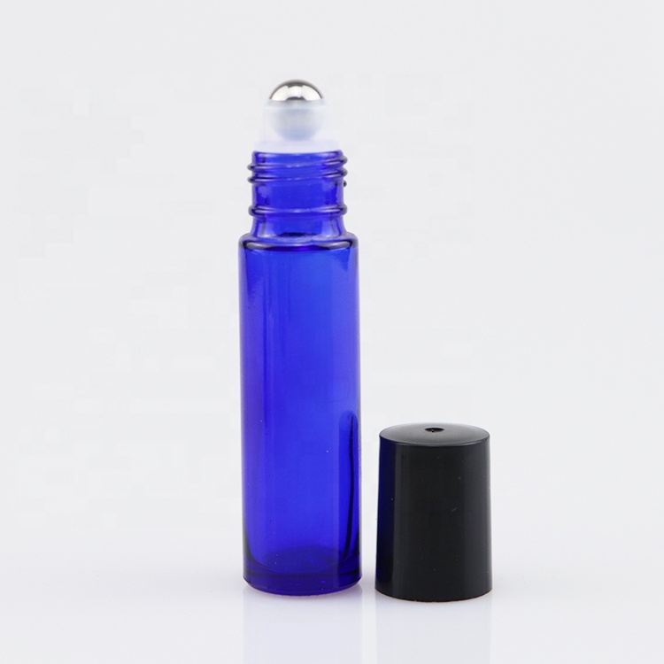 5ml 10ml 15ml clear amber blue glass roll on glass bottle liptint roller bottles with plastic or aluminum cap in stock