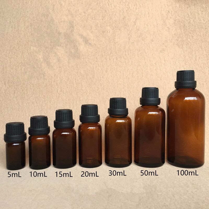 5ml 10ml 15ml glass amber essential oil 30 ml glass dropper bottle for aroma with tamper proof cap
