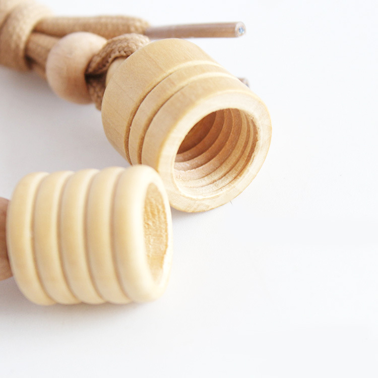 5ml/10ml/15ml glass square perfume bottle hanging car perfume bottle with wooden lid