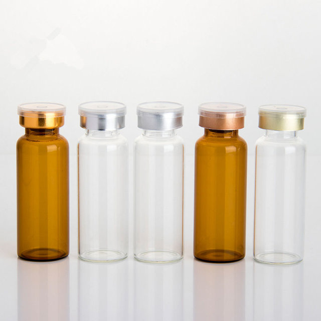 5ml 10ml 15ml oral liquid glass bottle, pharmaceutical glass tubing, glass vial for injection with rubber stoppers cap