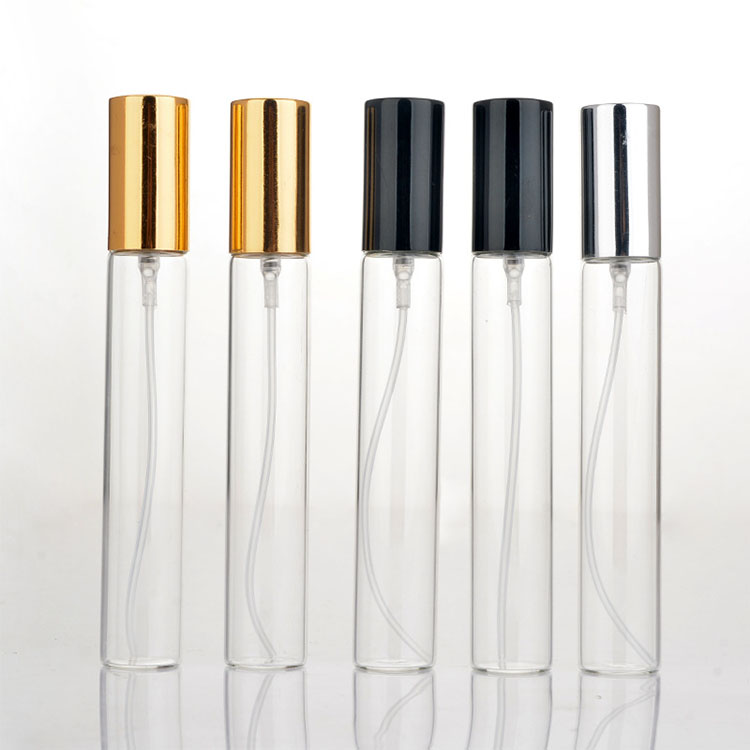 5ml 10ml 15ml silm perfume fan mist glass tube spray bottle