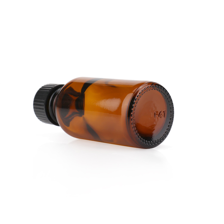 5ml 10ml 20ml 30ml 100ml custom frosted essential oil amber glass bottle with screw cap