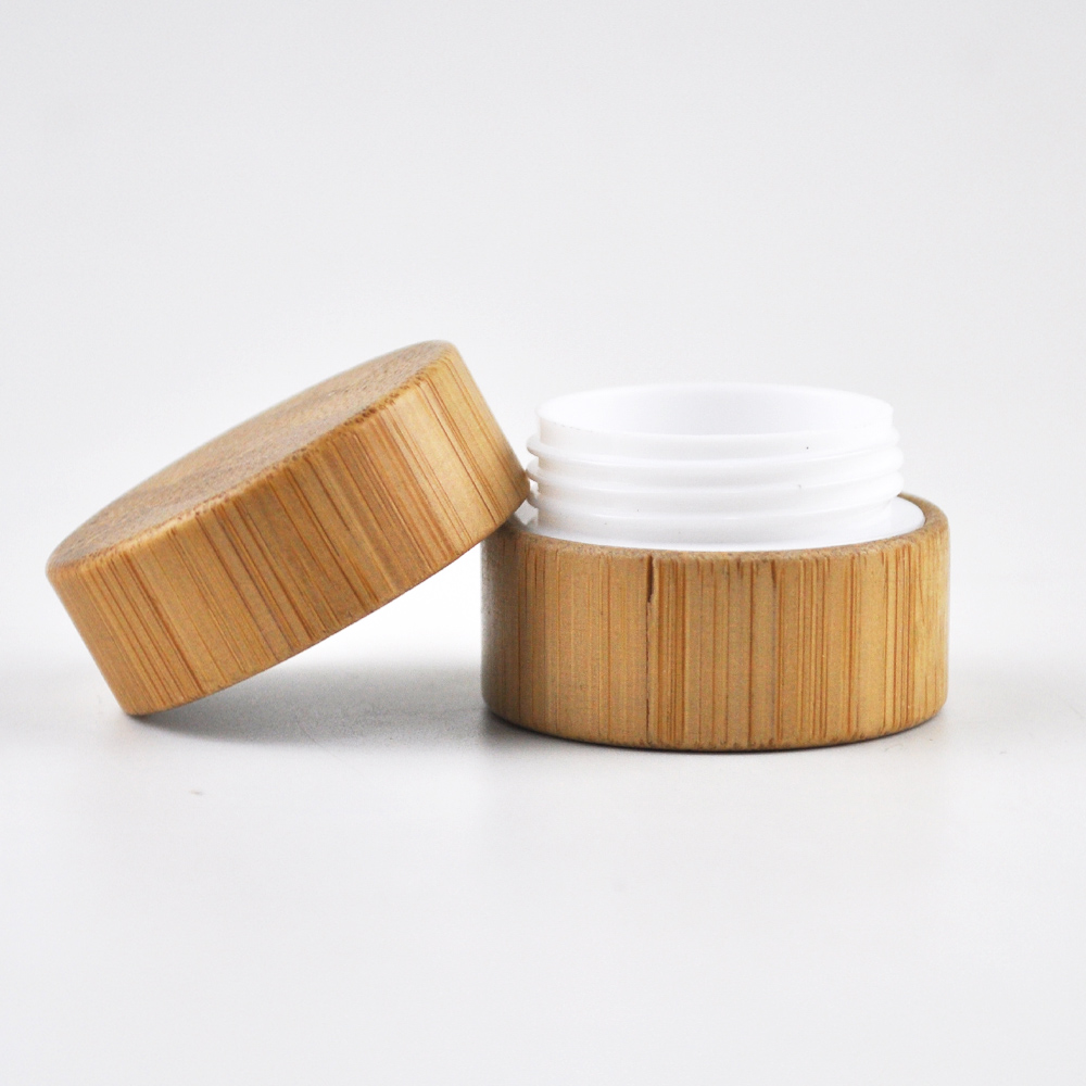 5ml 10ml 20ml 30ml 50ml 100ml 150ml 200ml 250ml cosmetic bamboo cream jar for pp liner
