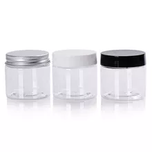 5ml 10ml 20ml 30ml 50ml 100ml Customized Cosmetic Packaging Glass Amber Cream Jar with plastic black lid or aluminium lid