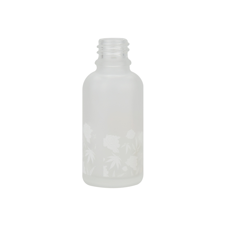 5ml 10ml 20ml 30ml 50ml 100ml cosmetic package frosted glass essential oil bottle with bamboo lid