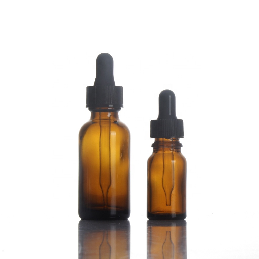 5ml 10ml 20ml 30ml 50ml 100ml matt black clear blue green amber frosted essential oil serum E liquid 15ml glass dropper bottles