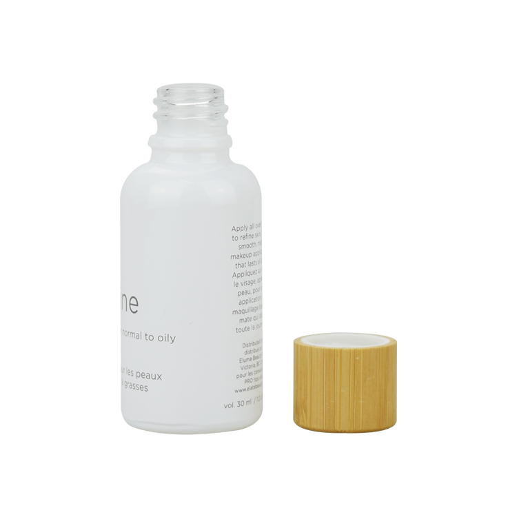 5ml 10ml 20ml 30ml 50ml 100ml painting white fancy essential oil glass bottle bamboo lid