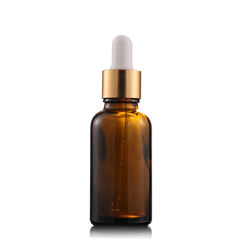 5ml 10ml 20ml 30ml 50ml 60ml 100ml Essential Basic Massage Oil Pipette Amber Glass Scale Dropper Bottle With Golden Cap