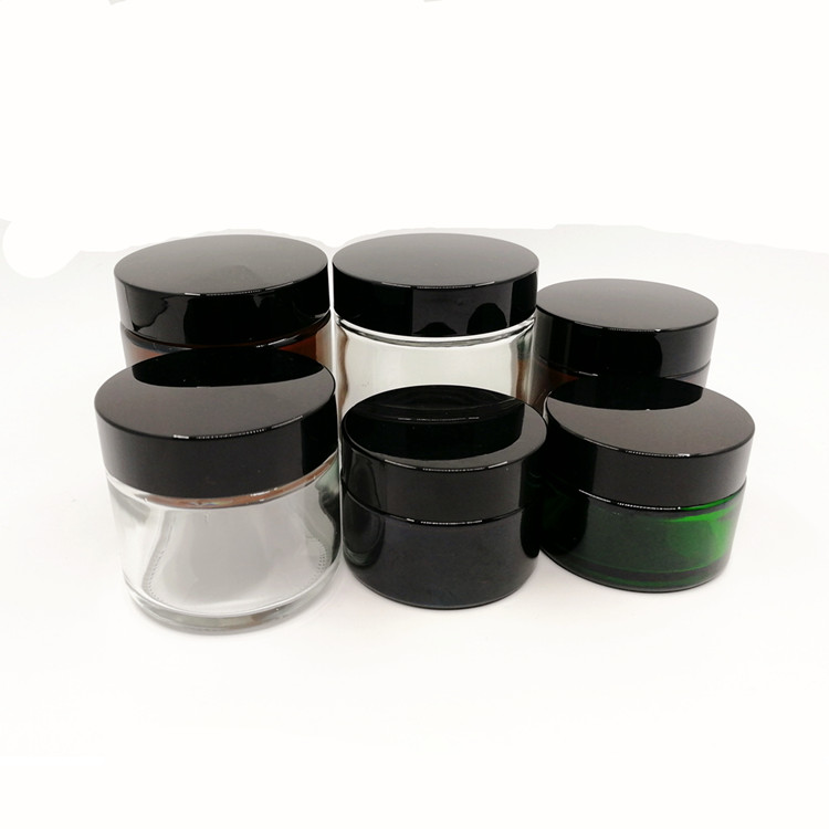 5ml 10ml 20ml 30ml 50ml 60ml 80ml 100ml clear cosmetic glass jar with silver lid 100ml luxury cosmetics jar glass container