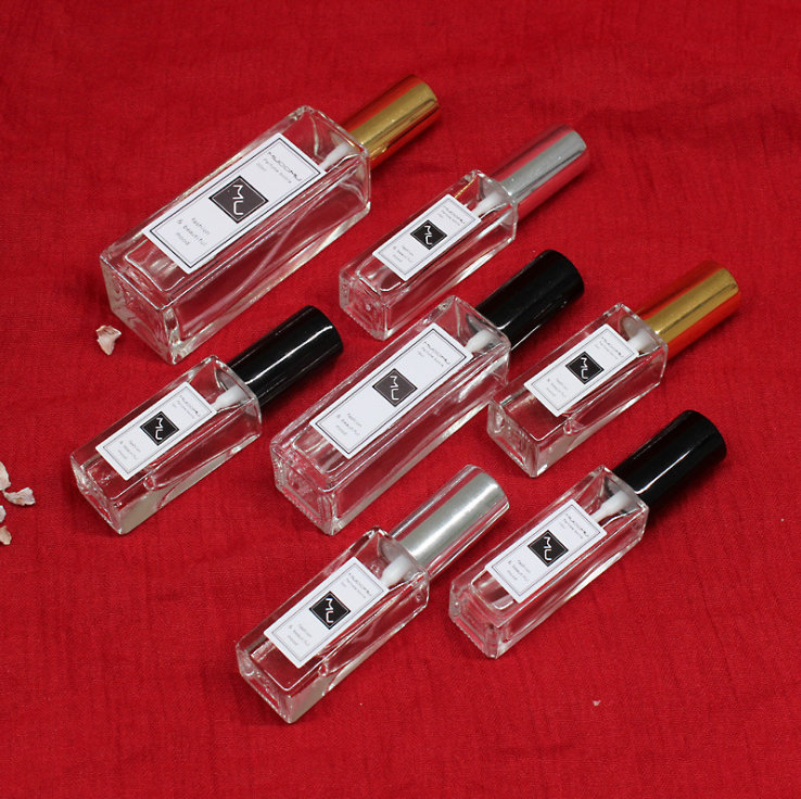5ml 10ml 20ml 30ml square perfume glass bottle mini perfume container