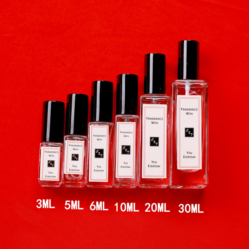 5ml 10ml 20ml 30ml square perfume glass bottle mini perfume container