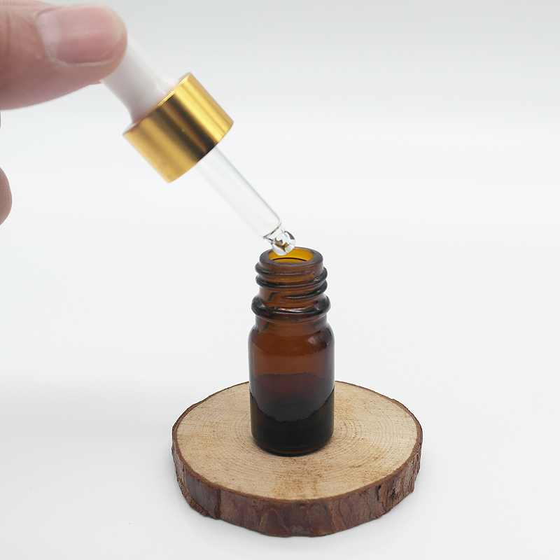 5ml 10ml 20ml 50ml 100ml amber tubular essential oil glass bottle with dropper