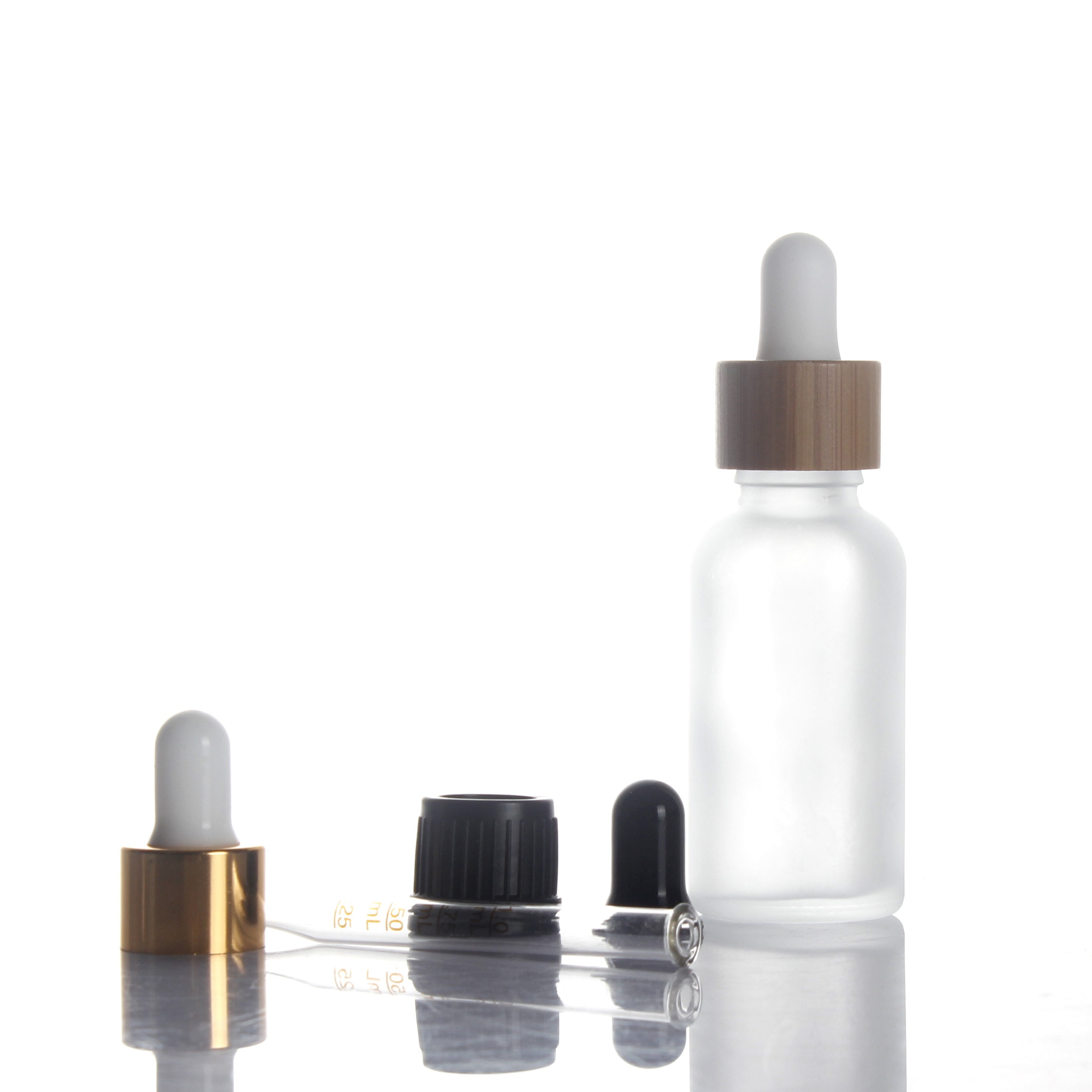 5ml 10ml 20ml 50ml Amber Glass Dropper Essential Oil boston Bottle with dropper sprayer screw cap