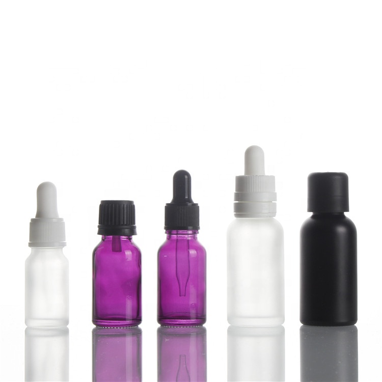 5ml 10ml 20ml 50ml Glass Dropper Essential Oil boston Bottle with dropper sprayer screw cap