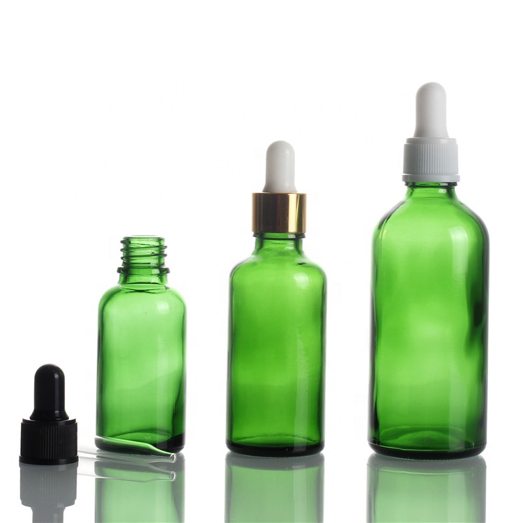 5ml 10ml 20ml 50ml Glass Dropper Essential Oil boston Bottle with dropper sprayer screw cap