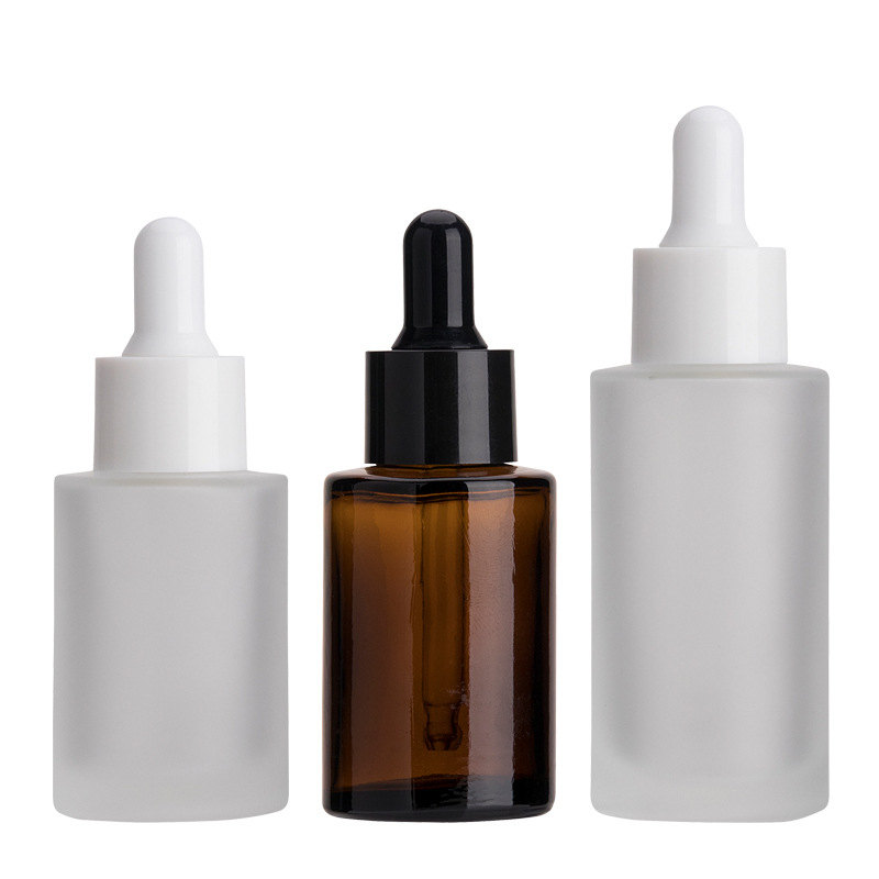 5ml 10ml 20ml Amber Glass Dropper Bottles Essential Oil Bottle Customize 30ml 50ml 100ml Frosted Cosmetic Bottle