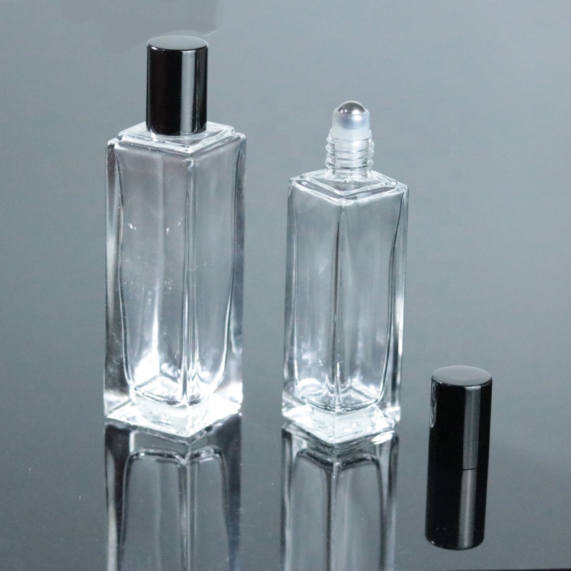 5ml 10ml 20ml Square Roller Bottle Fancy Perfume Roll On Glass Bottles for Cosmetic Packaging (NRB25)