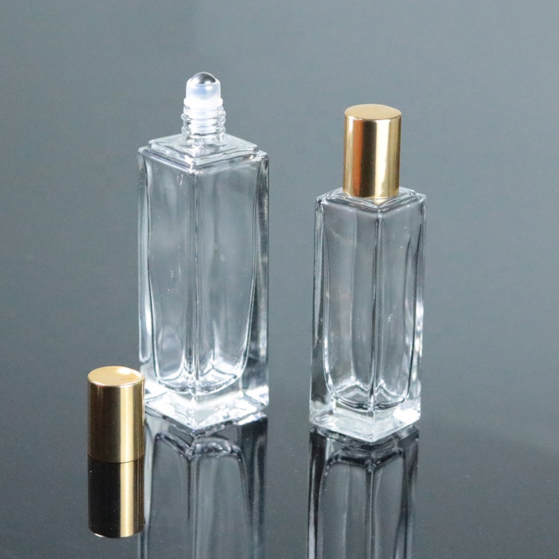 5ml 10ml 20ml Square Roller Bottle Fancy Perfume Roll On Glass Bottles for Cosmetic Packaging (NRB25)