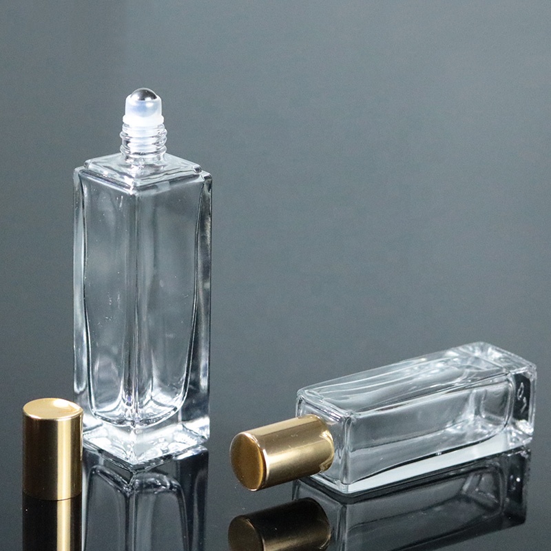 5ml 10ml 20ml Square Roller Bottle Fancy Perfume Roll On Glass Bottles for Cosmetic Packaging (NRB25)
