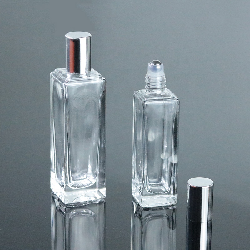 5ml 10ml 20ml Square Roller Bottle Fancy Perfume Roll On Glass Bottles for Cosmetic Packaging (NRB25)
