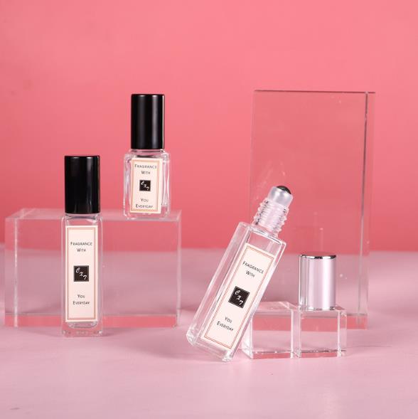5ml 10ml 20ml clear glass squared shape pre-roll roller ball top perfume sample bottles essential oil samples bottles