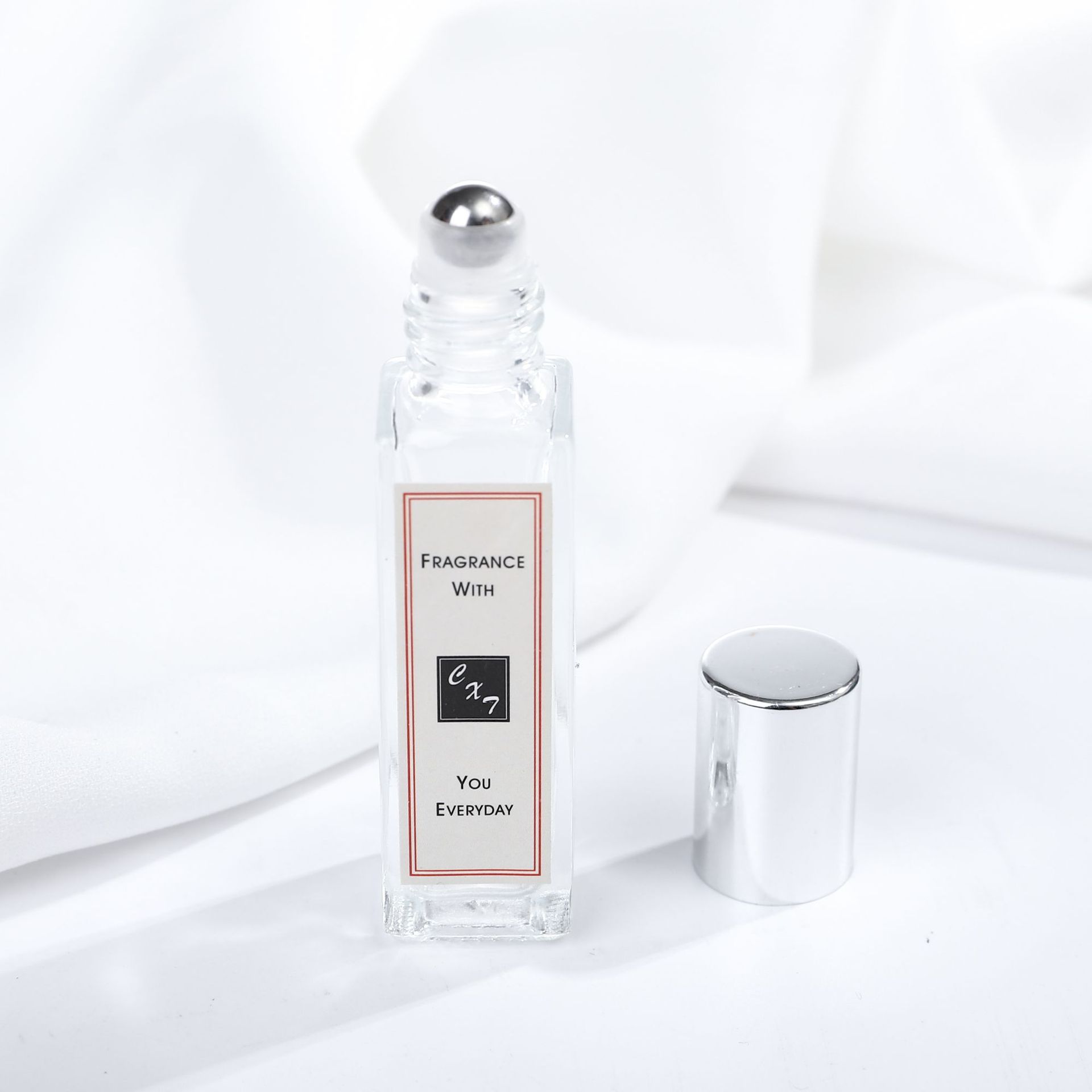 5ml 10ml 20ml clear glass squared shape pre-roll roller ball top perfume sample bottles essential oil samples bottles
