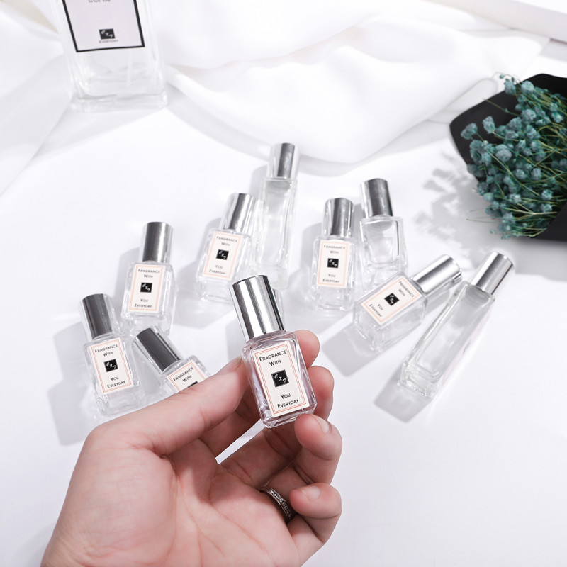 5ml 10ml 20ml clear glass squared shape pre-roll roller ball top perfume sample bottles essential oil samples bottles